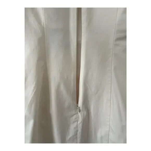 NBD Aiza Rosette Midi Dress Strapless Side Slit Party Bridal Wedding Ivory Sz XS